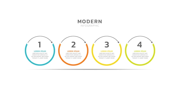Infografía de negocios plantilla de fondo de resumen diseño colorido