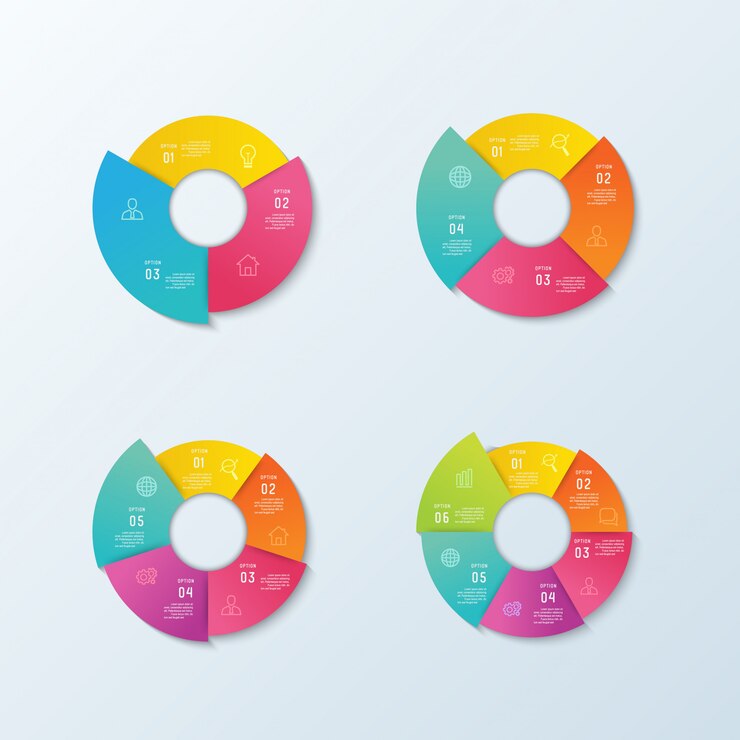 Vector infografía de negocios y visualización de datos.
