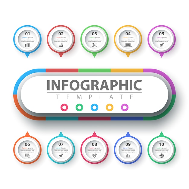 Vector infografía de negocios