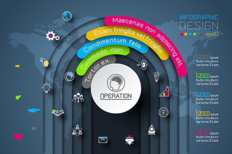 Vector infografía de negocios