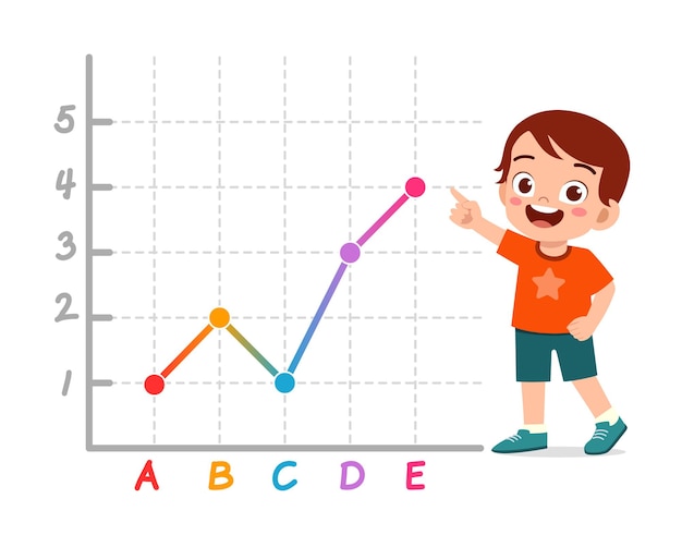 Vector infografía para niños monitoreando datos en la escuela