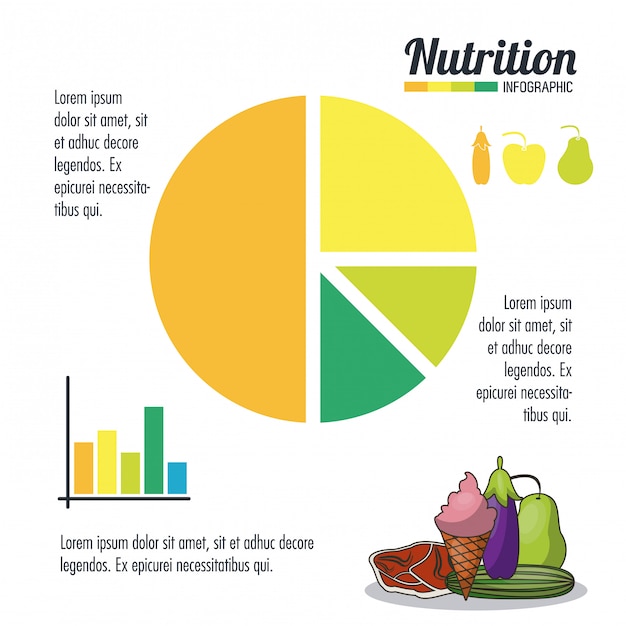 Infografía de nutrición y alimentos