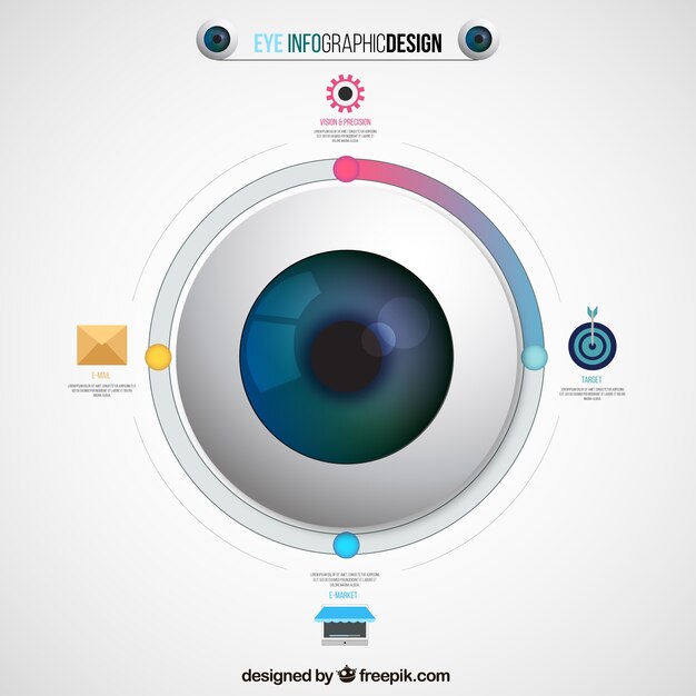 Vector infografía de ojos