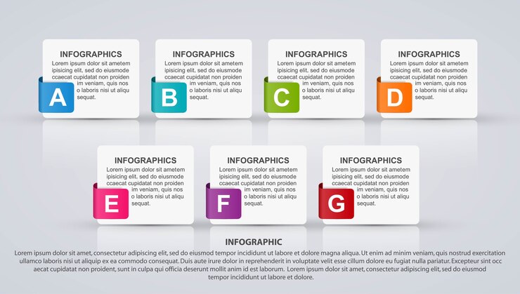 Vector infografía de opciones comerciales