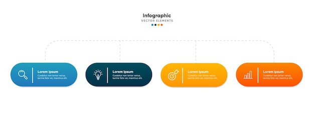 Infografía de opciones de línea de tiempo para presentaciones informe de diagrama de flujo de diagrama de proceso de flujo de trabajo