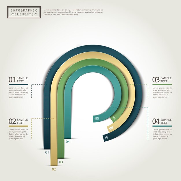 Infografía de papel 3d