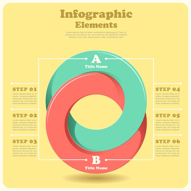 Vector infografía de papel 3d