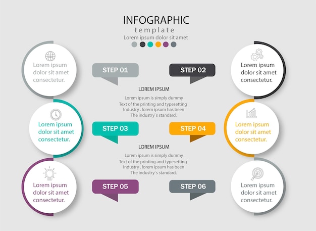 Infografía de pasos profesionales de vector libre