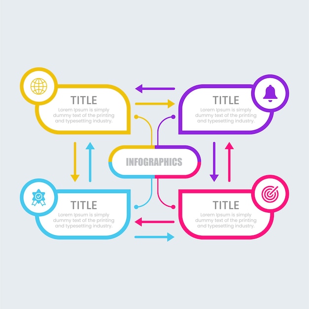 Vector infografía de pasos profesionales