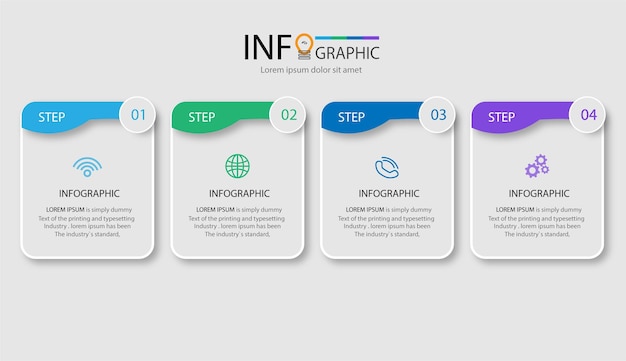 Infografía de pasos profesionales