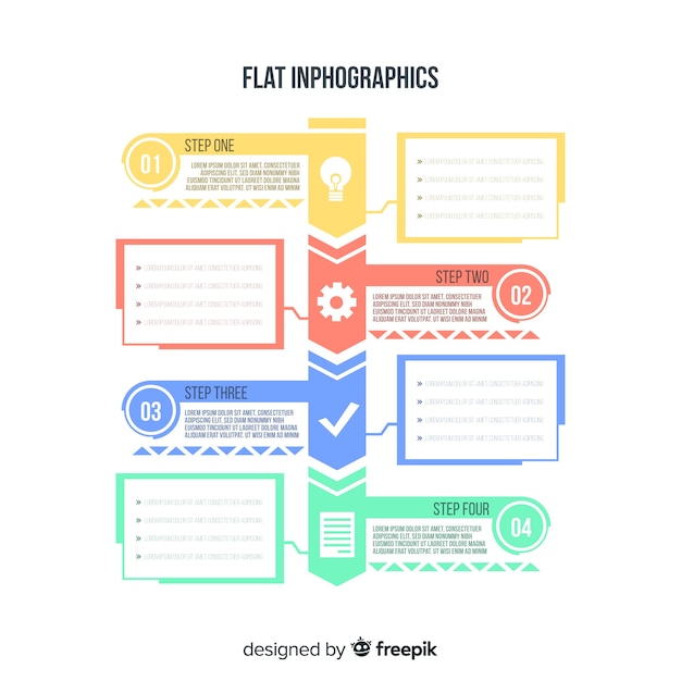 Vector infografía por pasos