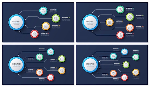 Vector infografía con pasos