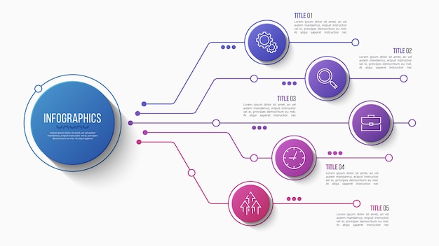 infografía con pasos