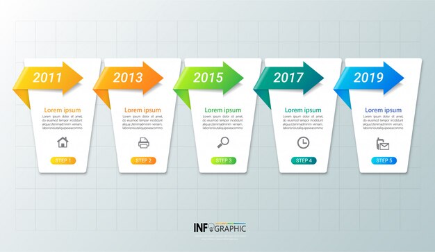 Infografía plantilla 5 opciones