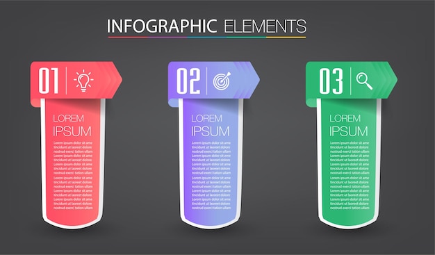 Infografía de plantilla de cuadro de texto de línea de tiempo moderna