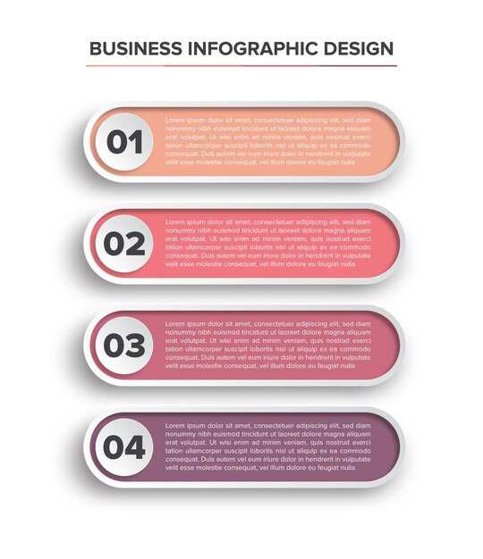 Infografía plantilla diseño plano presentación elegante Vector Premium