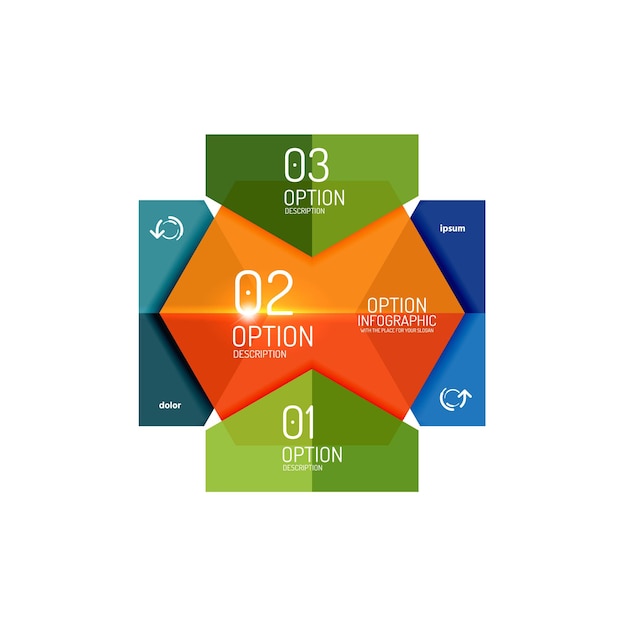Vector infografía plantillas modernas formas geométricas