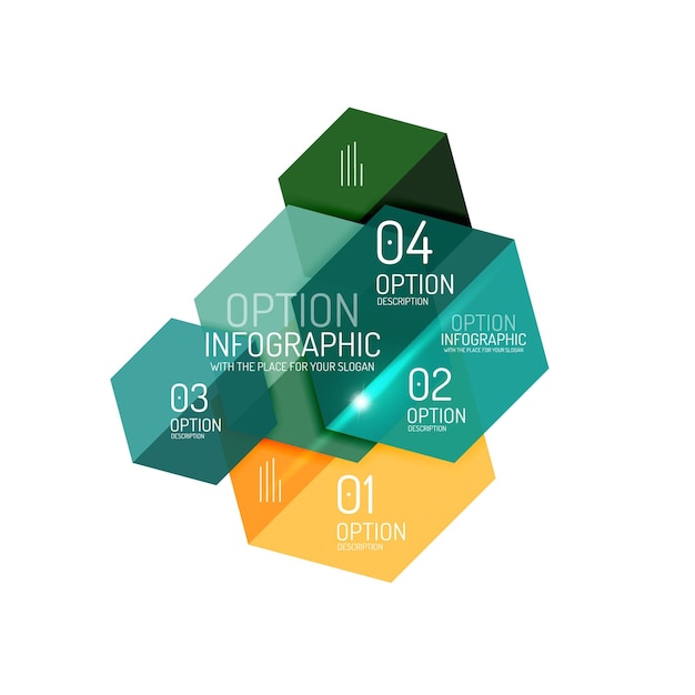 Infografía plantillas modernas formas geométricas