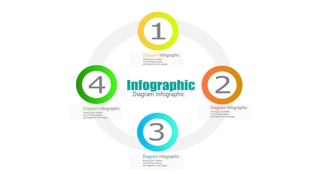 Vector infografía que muestra la secuencia de pasos de trabajo. formato. vector