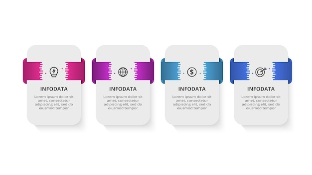 Infografía de rectángulos con visualización de datos comerciales
