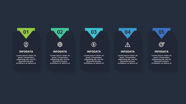 Infografía de rectángulos Visualización de datos empresariales.