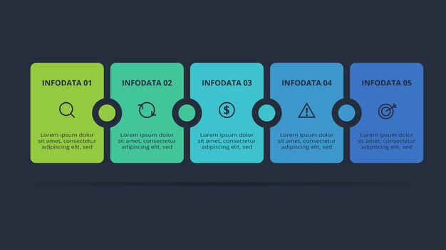 Infografía de rectángulos Visualización de datos empresariales.