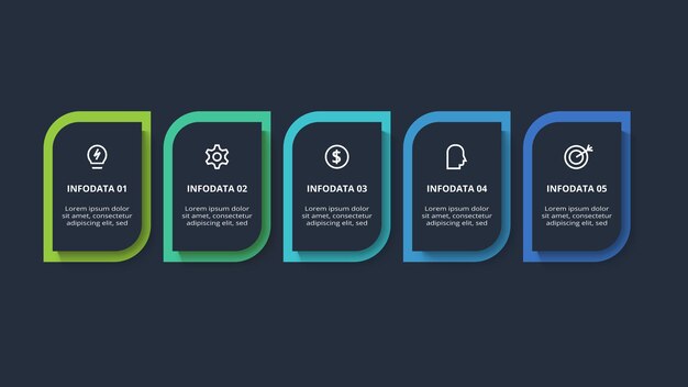 Infografía de rectángulos Visualización de datos empresariales.