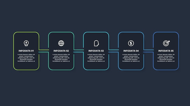 Infografía de rectángulos Visualización de datos empresariales.