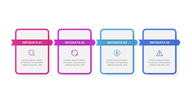 Infografía de rectángulos Visualización de datos empresariales.