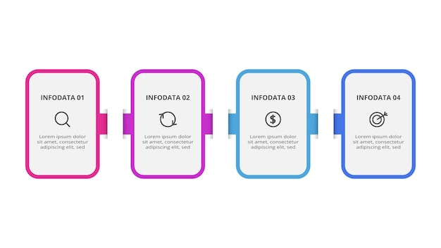 Infografía de rectángulos Visualización de datos empresariales.
