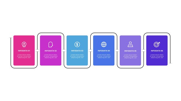 Infografía de rectángulos Visualización de datos empresariales.