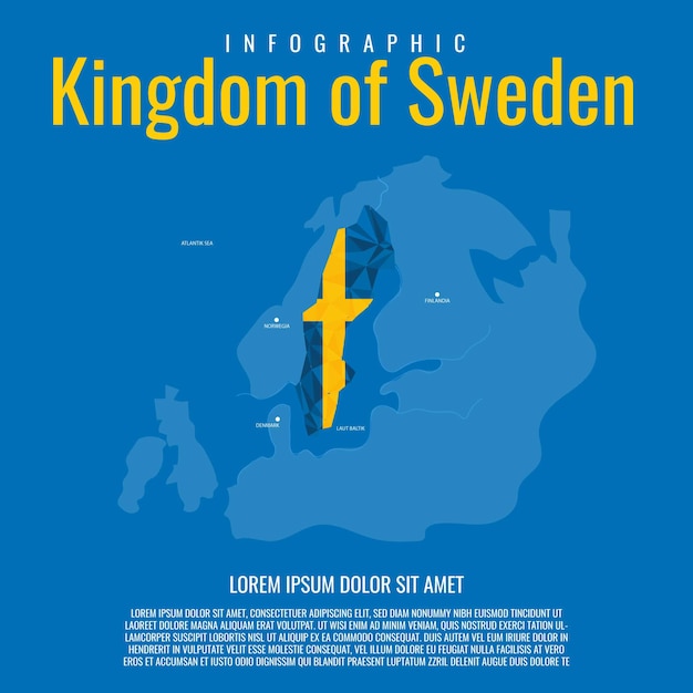Vector infografía reino de suecia