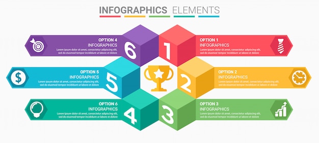 Infografía s con números y flechas.