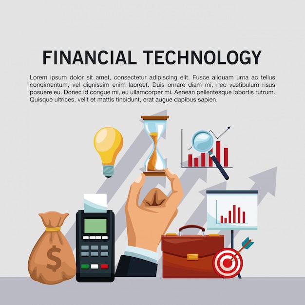 Infografía de tecnología financiera en línea