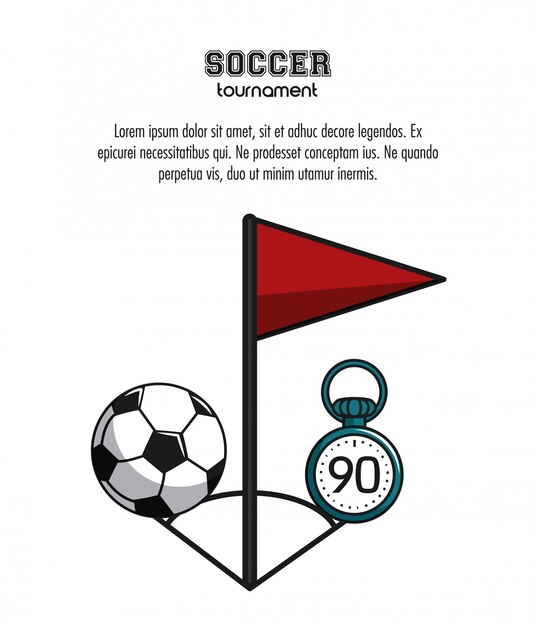 Vector infografía del torneo de fútbol