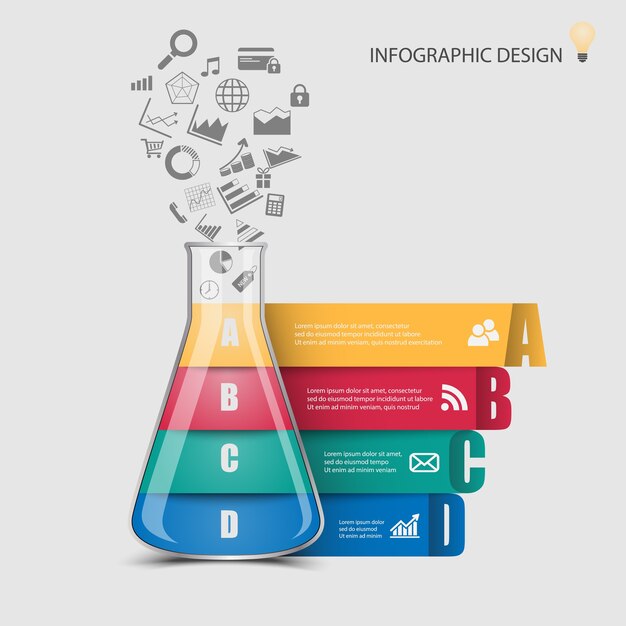 Vector infografía de tubo