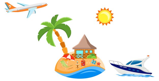 Infografía de vacaciones y turismo