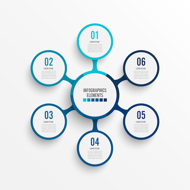 Infografía de vector con etiqueta de papel 3D