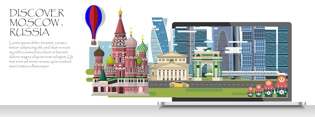 Infografía de viaje. Bienvenido a Rusia.