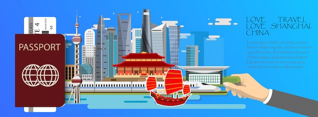 Infografía de viaje Shanghai infografía