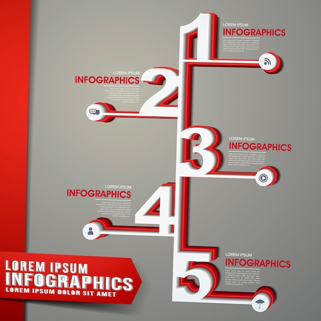 Infografías de diagramas de flujo abstractos