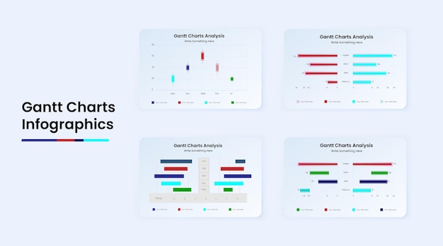 Infografías de diagramas de gantt