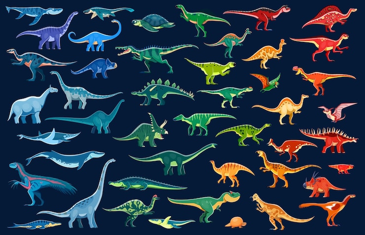 Vector infografías de dinosaurios de los reptiles dinosaurios prehistóricos