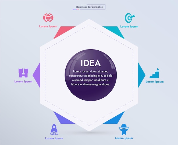 Infografías empresariales modernas presentación visual de los datos