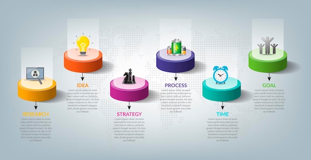 Infografías para empresas con el concepto de éxito
