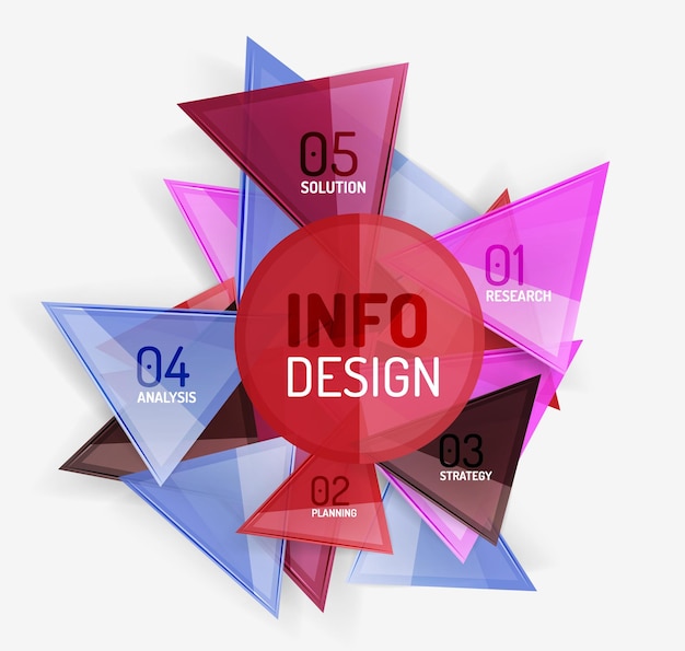 Infografías geométricas coloridas modernas de negocios