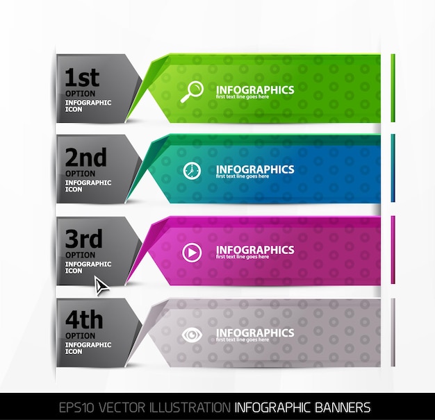 Vector infografías geométricas modernas