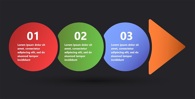 Infografías modernas y creativas hechas en forma de plantilla vectorial Se utilizan colores brillantes y elementos de diseño abstractos Para su uso en presentaciones, diseño web e informes