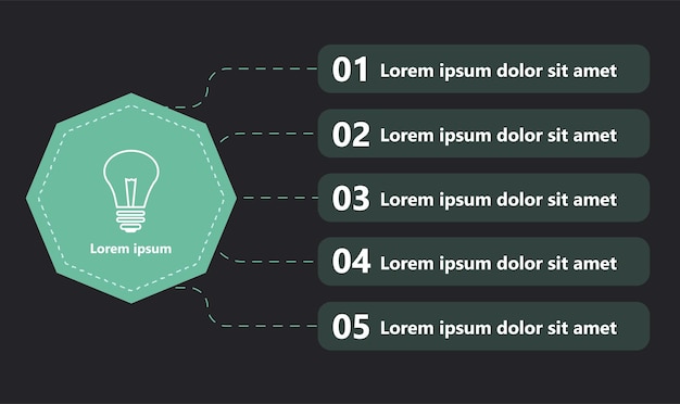 Infografías modernas y creativas hechas en forma de plantilla vectorial Se utilizan colores brillantes y elementos de diseño abstractos Para su uso en presentaciones, diseño web e informes