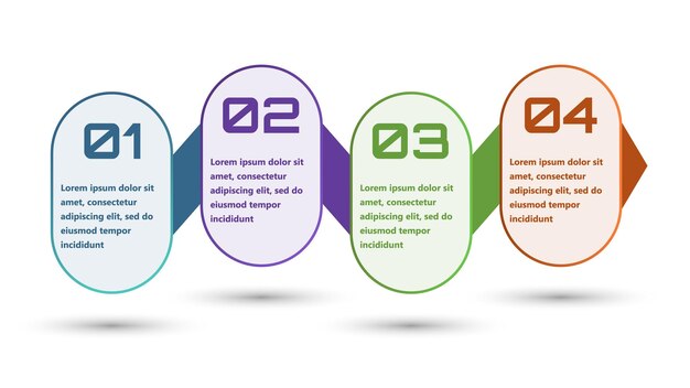 Infografías modernas y creativas hechas en forma de plantilla vectorial Se utilizan colores brillantes y elementos de diseño abstractos Para su uso en presentaciones, diseño web e informes